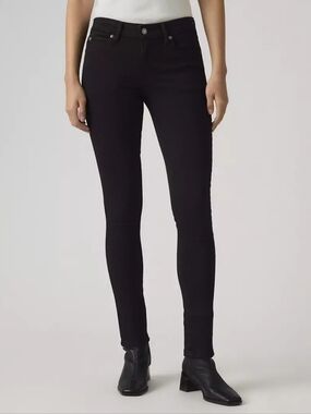 Levis 711 Size 28 Soft Black Skinny Jeans